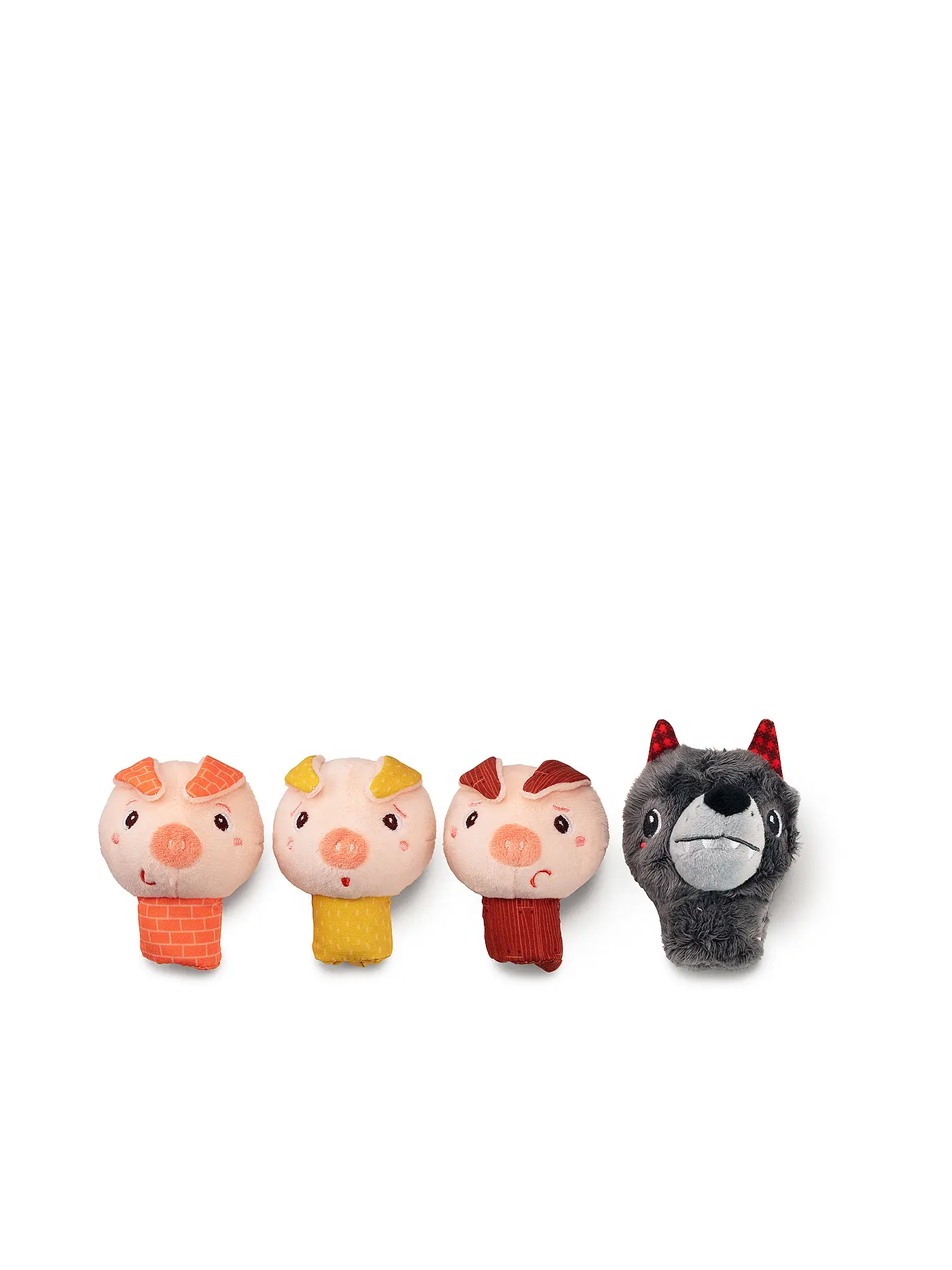 LILLIPUTIENS | Fingerpuppe der Wolf und die 3 Schweine | 